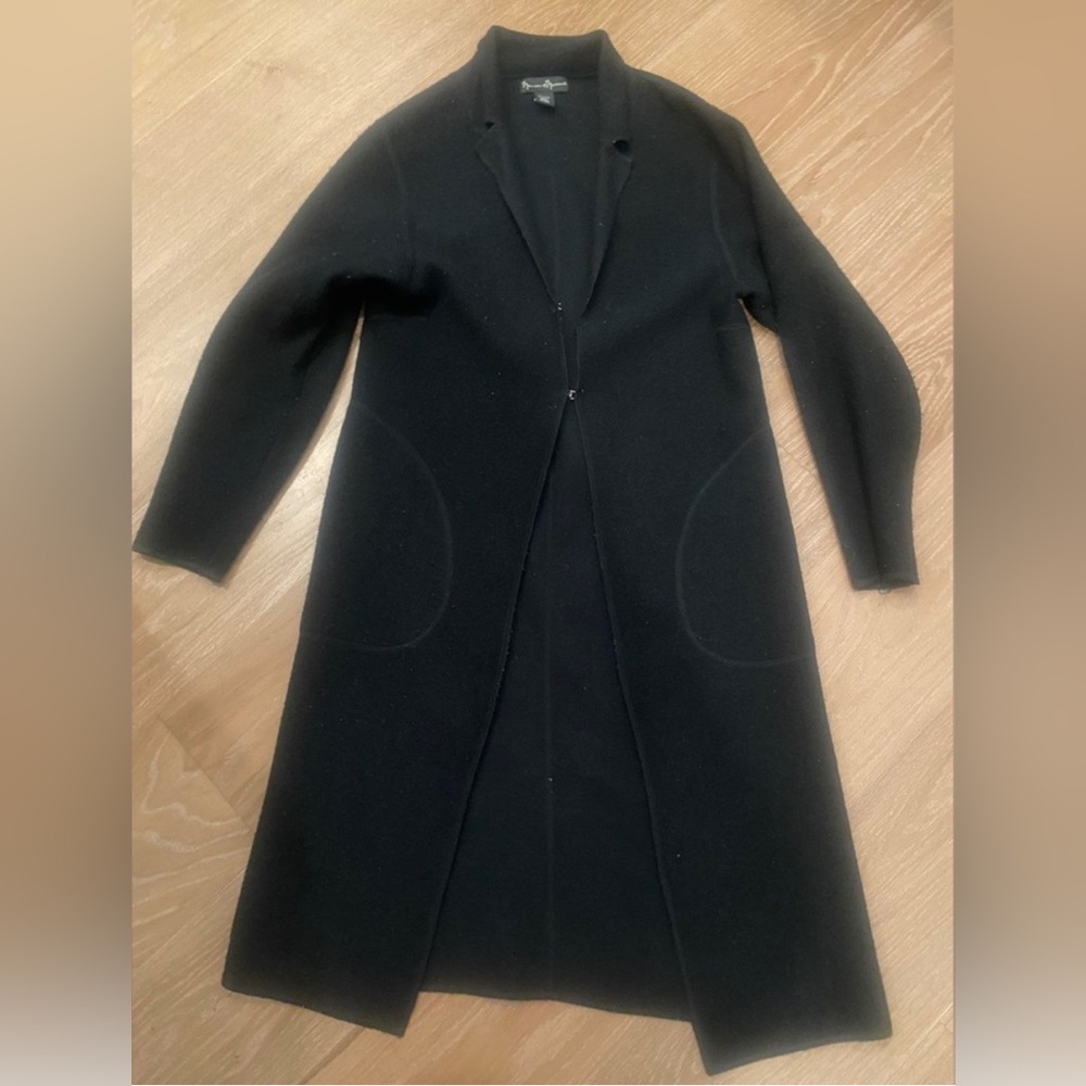 Mercer & Madison Wool Jacket, Size XL, black maxi length